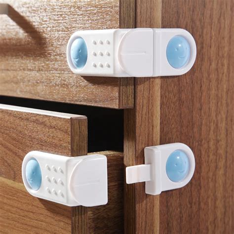 4pcs Plastic Child Safety Locks Baby Cabinet Locks Straps Child Drawer