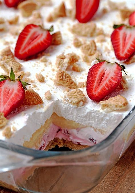 No Bake Strawberry Lush Sweet Spicy Kitchen