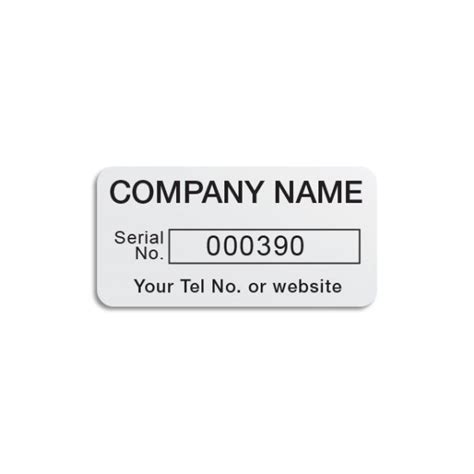 Polycarbonate Serial Labels 50 X 25mm GSM Online Label Sales