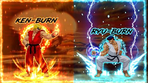 MUGEN Ken Burn Vs Ryu Burn AI Match YouTube