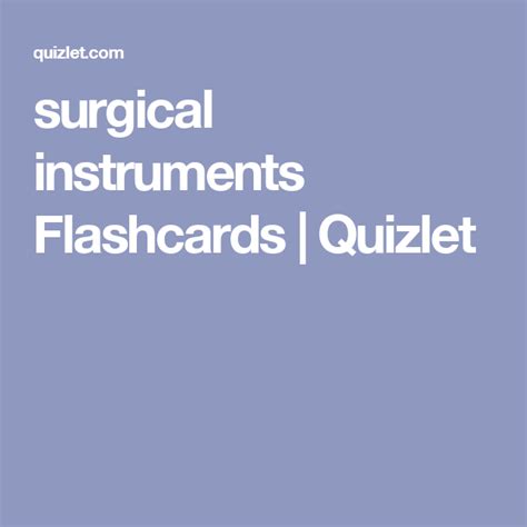 surgical instruments Flashcards | Quizlet Surgical Technician, Surgical ...