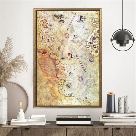 Piri Reis Map Piri Reis Poster Map Wall Art Modern Wall Art Vintage Map Decor Antique Map