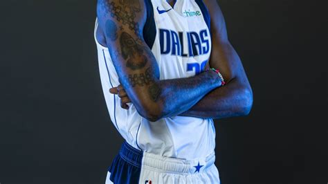 Dallas Mavericks Forward Greg Brown Iii 36 Poses For A Photo During