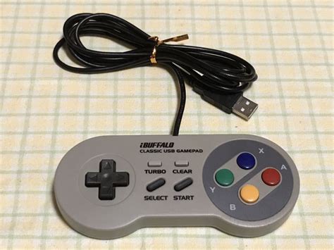 バッファロー レトロ調 Usbゲームパッド Bsgp801シリーズ 品 動作未確認 スーパーファミコン風 コントローラー Buffalo周辺