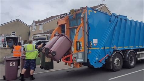 Neddc Dennis Elite Bin Lorry On Mixed Recycling Kkw Pt Youtube