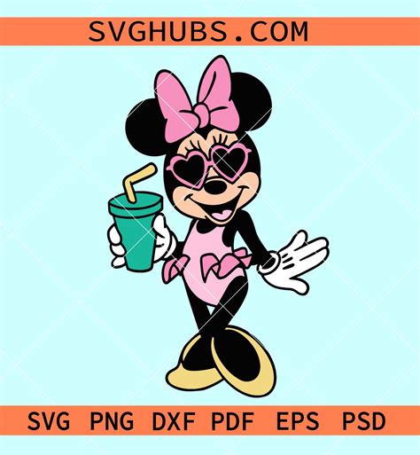 Summer Minnie Mouse Svg Disney Vacation Svg Disney Summer Svg