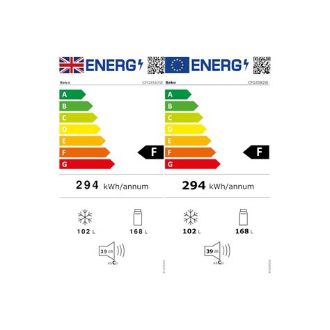 Beko 270 Litre 50/50 Freestanding Fridge Freezer - White CFG3582W | Appliances Direct