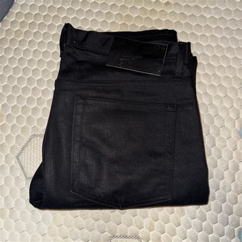 Naked And Famous Selvedge Denim Black Cobra Size Depop