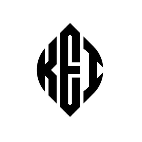 El diseño del logotipo de la letra del círculo kei con forma de círculo