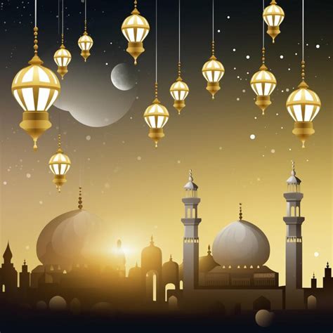 Premium AI Image | Ramadan lanterns hanging from the ceiling of a ...