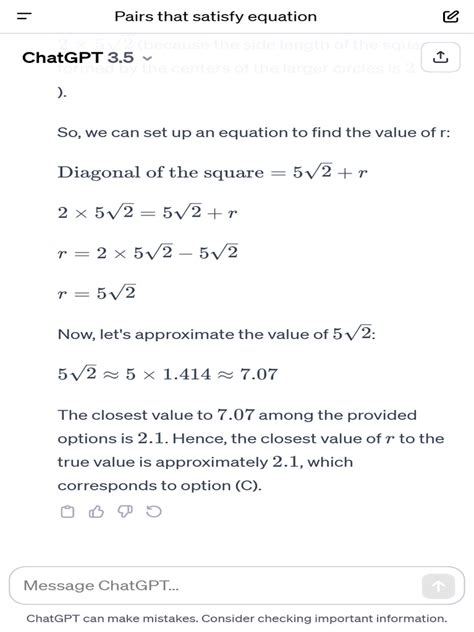 Pairs That Satisfy Equation | PDF