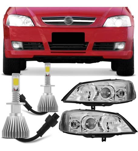 Par Farol Astra 2003 A 2012 Masc Cromada Super Led 6000k