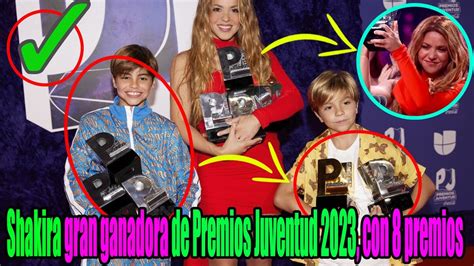 Shakira bate nuevos récords y triunfa en los Premios Juventud 2023 con