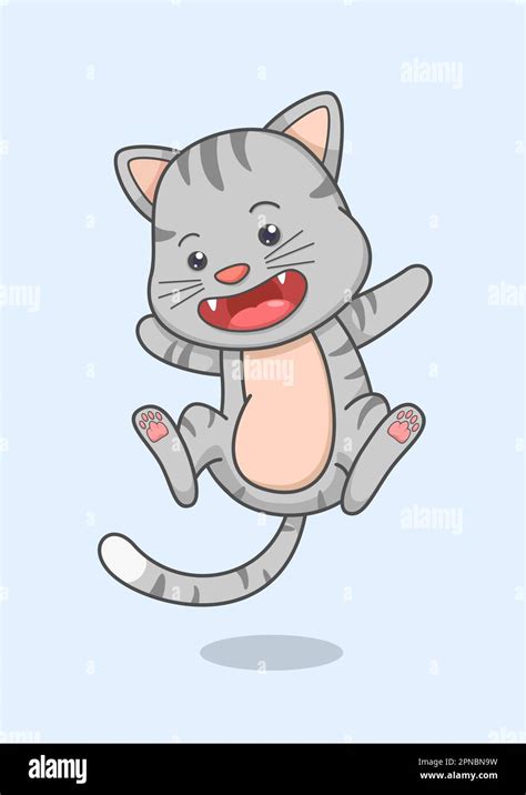 Domestic Cat Jumping Stock Vector Images Alamy