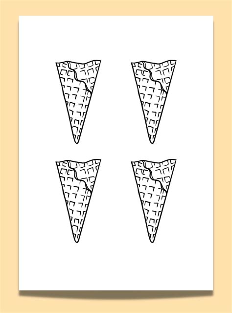 Get Creative With These 14 Free Ice Cream Cone Template Printables Artsydee Drawing