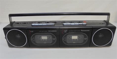 Rare Vintage Panasonic Rx F11 Dual Deck Boombox Radio Mini Ghetto Blaster Black Ebay Radio