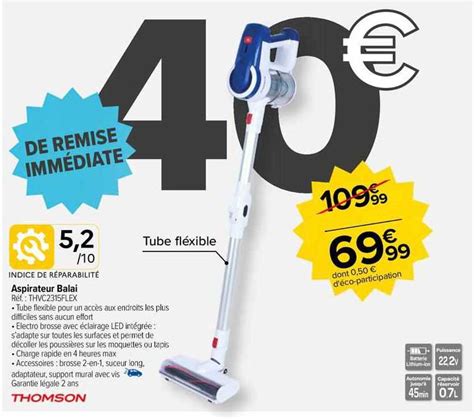 Promo Aspirateur Balai Thomson Chez Carrefour Icatalogue Fr