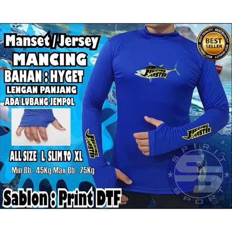 Jual Baju Mancing Lengan Panjang Motif Ikan Printg Dtf Jersey Mancing