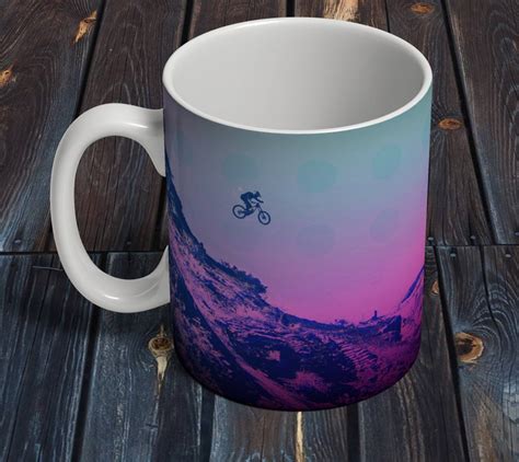 Ceramic Mug Red Bull Rampage Mug Freeride Mountain Bike Mug Mountain