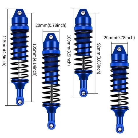 Bleu Amortisseur Avant Et Arri Re Enti Rement En M Tal Pi Ces De