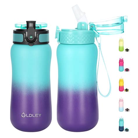 12 oz Insulated Kids Water Bottle, Stainless Steel, BPA Free, Leak ...