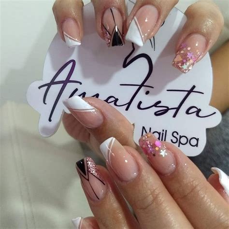 amatista nail spa en Instagram Hermoso baño de acrilico en uña