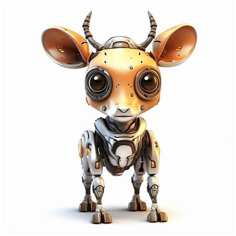 Premium AI Image | A robot animal with a robot face and a head that ...