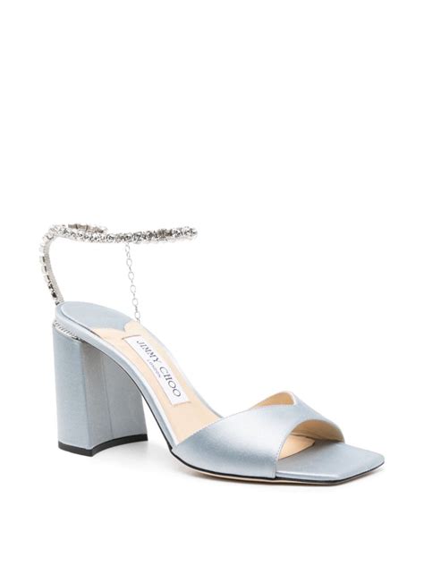 Jimmy Choo Sandales Saeda Mm Brides Orn Es De Cristaux Farfetch