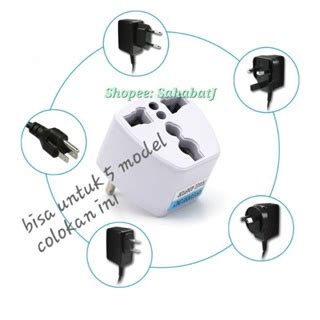 Jual Konverter Au Aus Nz Us To Universal Plug Eu Uk Converter Over