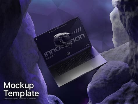 Premium Psd Macbook Pro Mockup Dark Version