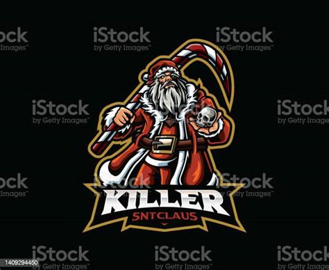 Santa Claus Killer Mascot Design Stock Illustration - Download Image Now - Christmas, Demon ...