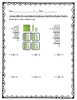 Envision Math Th Grade Topic Divide Decimals By Joanna Riley