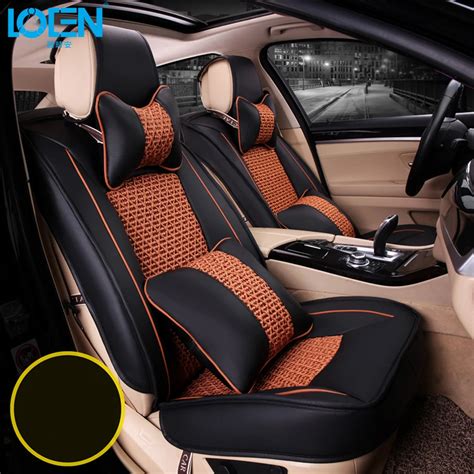 Free Shipping Luxury Leather Car Seat Cover Universal Sport Car Seat Covers Whole Surrounded Car ...