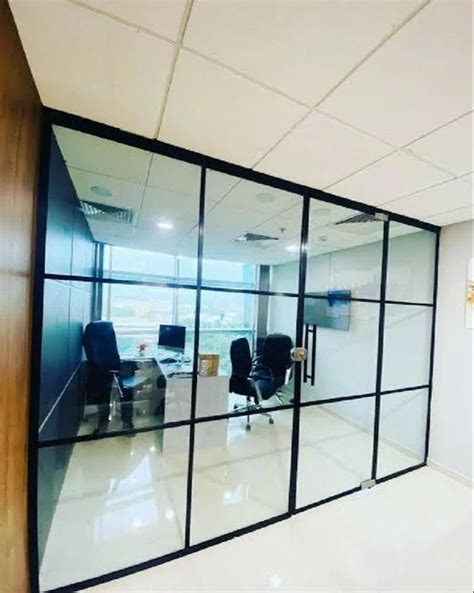 Black Aluminum Glass Office Partition At Rs 500 Sq Ft In Kalyan Id 27576649433