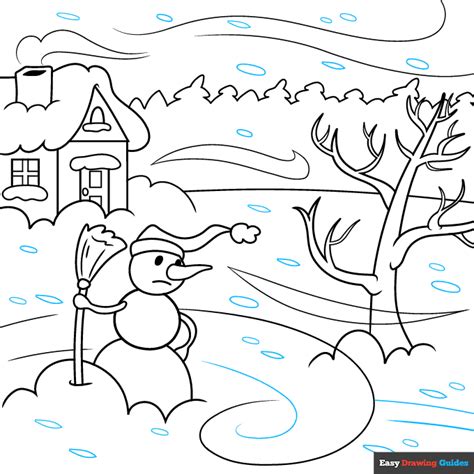 How to Draw a Blizzard - Really Easy Drawing Tutorial