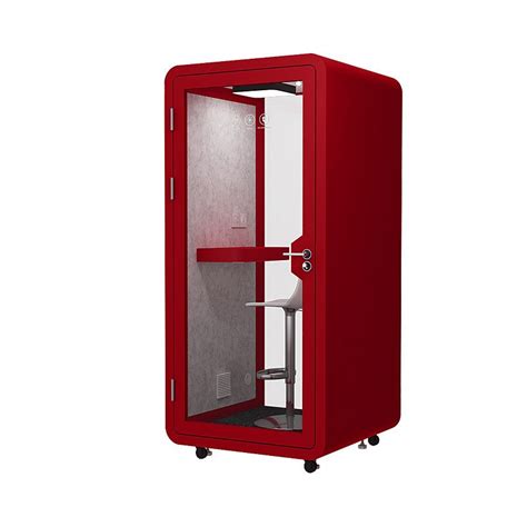 Modern Red Office Pod Private Work Box Easy Install Office Booth Eco