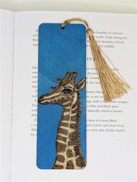 Giraffe Wooden Bookmark Pyrography T For An Folksy