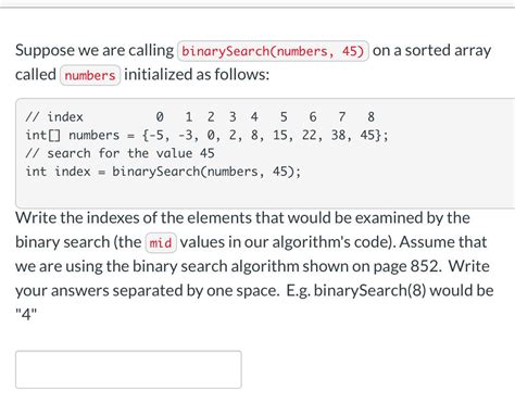 Solved Suppose We Are Calling BinarySearch Numb SolutionInn