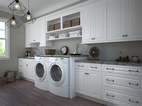 Dakota White Pre Assembled Laundry Room Cabinets The RTA Store