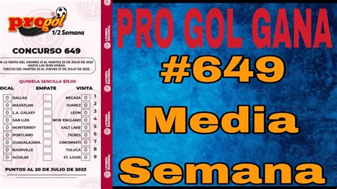 PROGOL Media Semana 649 YouTube