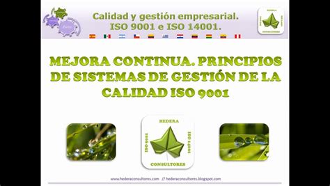 Calidad Y GestiÓn Empresarial Iso 9001 E Iso 14001 Vídeo Mejora Continua Principios De