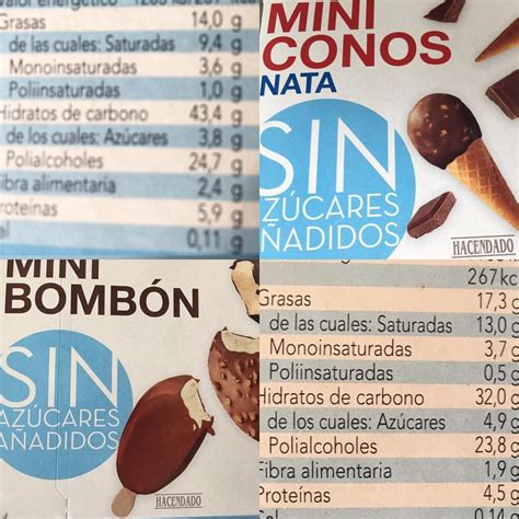 Helados Mini Conos Nata Sin Azúcar HACENDADO Mercadona 53 OFF