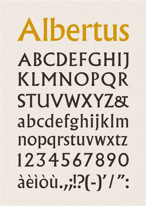 ALBERTUS FONT on Behance | Logo design inspiration branding, Lettering ...