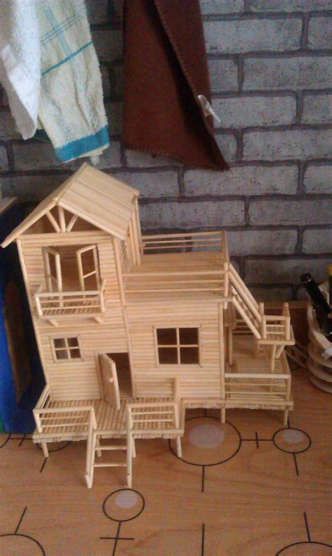 Como Construir Una Casa Con Palitos De Helado Popsicle Stick House Diy