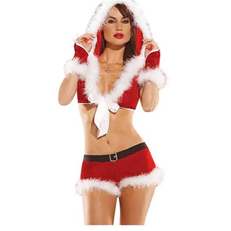 New Fashion Sexy Women Christmas Santa Claus Costume Babydoll Lingerie