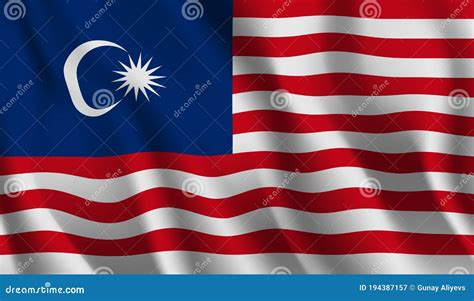 Waving Flag of the Malaysia. Waving Malaysia Flag Stock Illustration ...