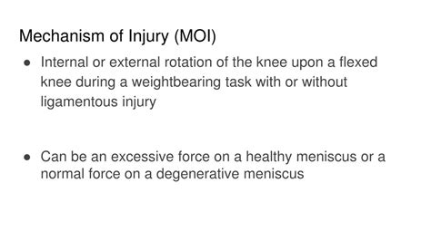 Ppt The Meniscus Injuries Management And Interventions In