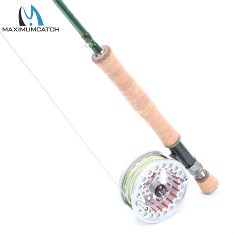 5WT Fly Rod And Reel Combo 9FT Fly Fishing Rod & Pre spooled Aluminum ...