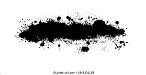 Set Black Blots Vector Illustration Stock Vector Royalty Free