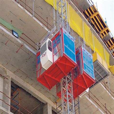 Sc Double Cabin Construction Elevator For Building Lifting